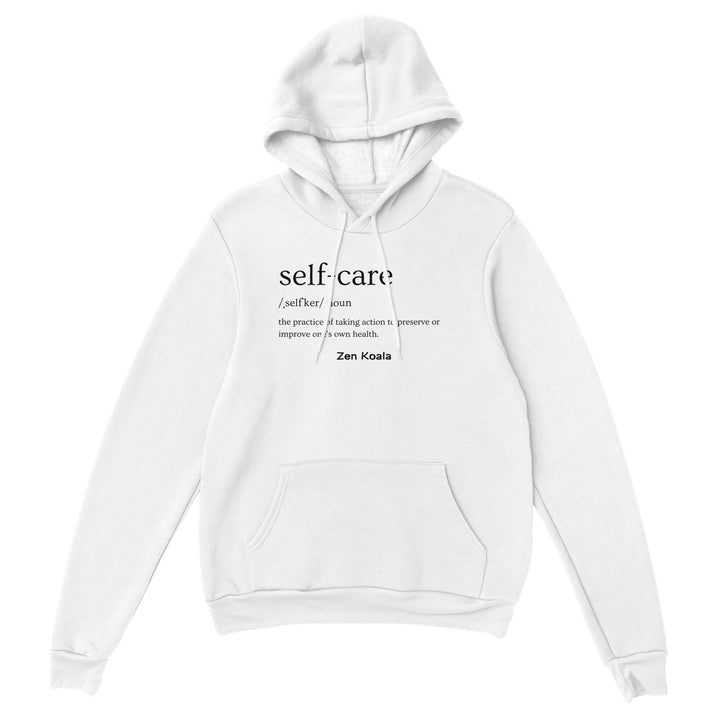 Self Care feel-good hoodie — gentle permission to put yourself on the list, Zen Koala Australia
