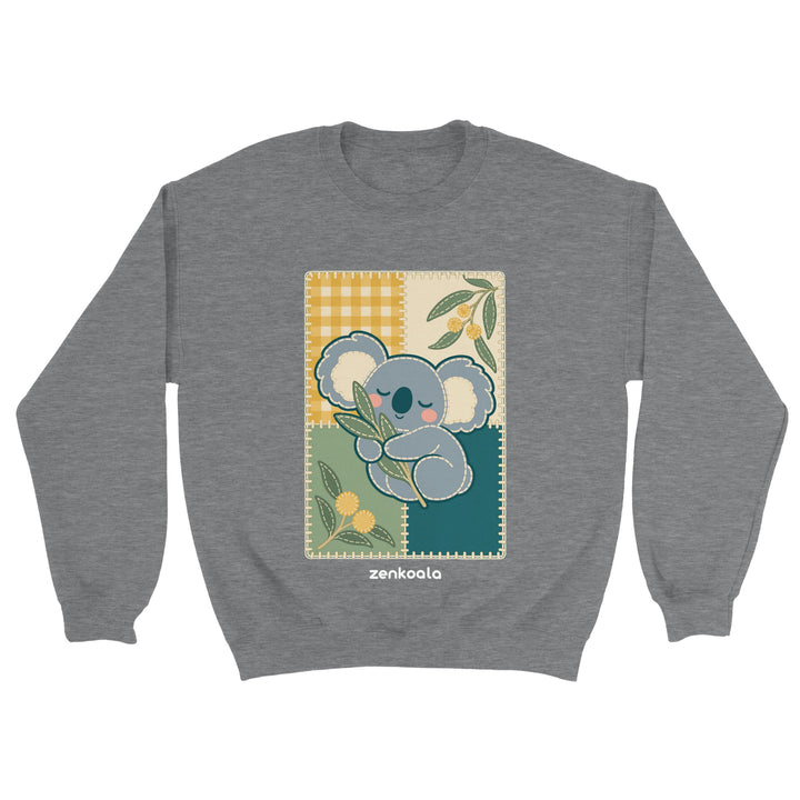 Koala Quilt feel-good sweatshirt in sport grey, Zen Koala Australia