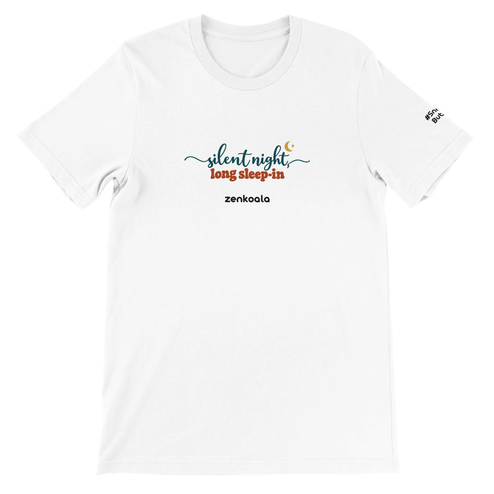 Silent Night Long Sleep-In feel-good tee in white, Zen Koala Australia