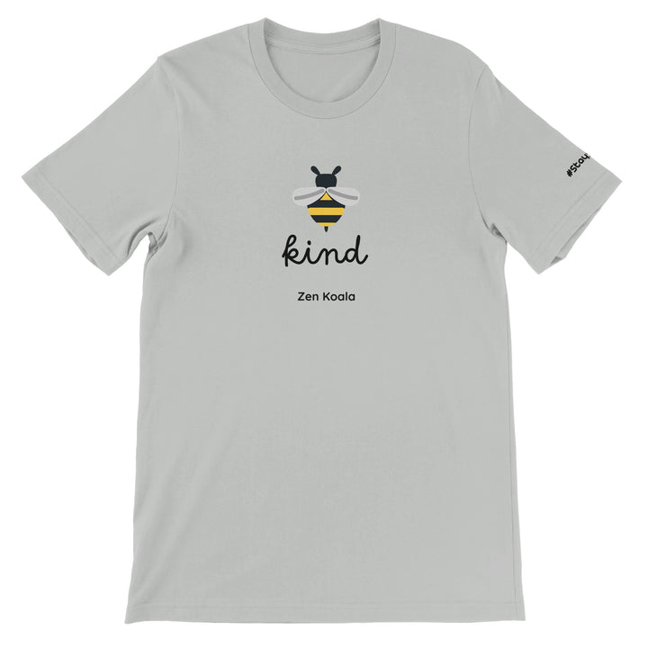 Bee Kind feel-good t-shirt in silver — Zen Koala Australia