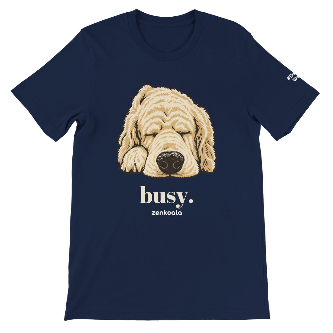 Busy feel-good tee in navy, Zen Koala Australia
