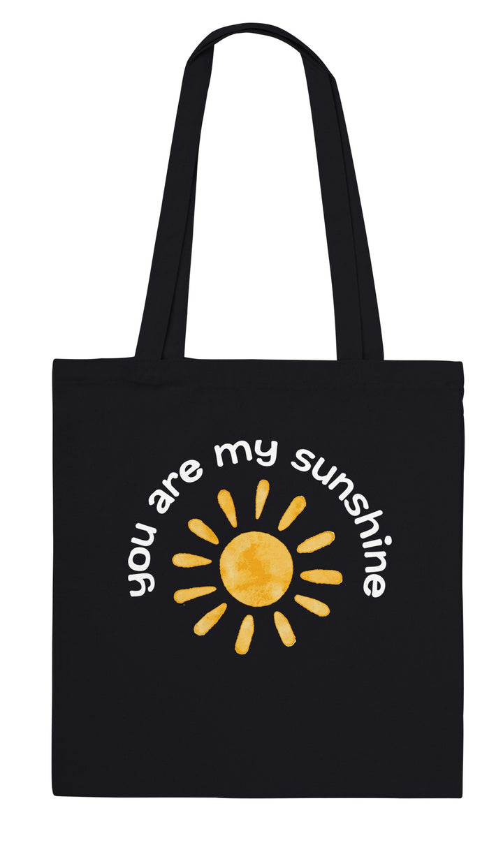 You Are My Sunshine feel-good tote bag in black, Zen Koala Australia