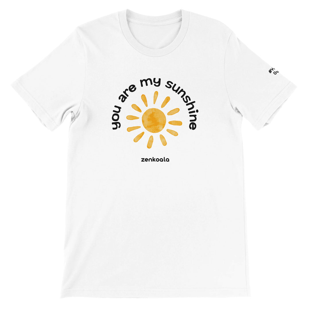 You Are My Sunshine feel-good tee in white, Zen Koala Australia