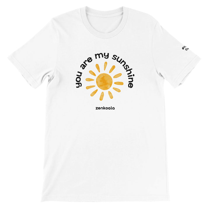 You Are My Sunshine feel-good tee in white, Zen Koala Australia