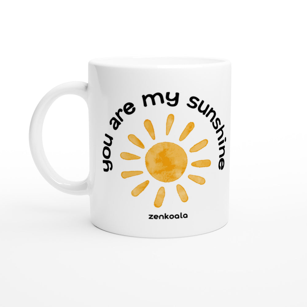 You Are My Sunshine mug in all white, Zen Koala Australia
