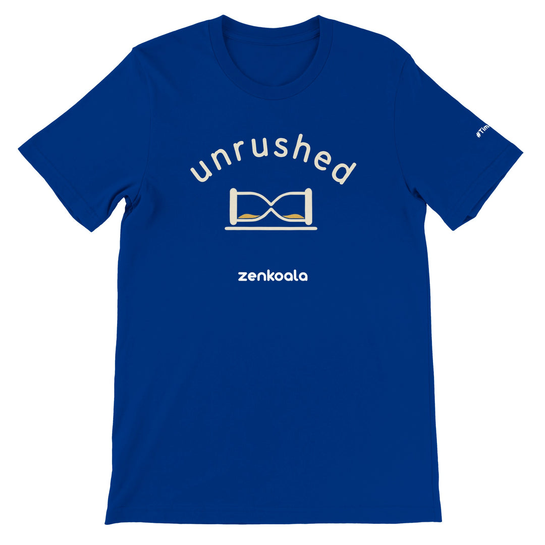 Unrushed feel-good tee in true royal — Zen Koala Australia