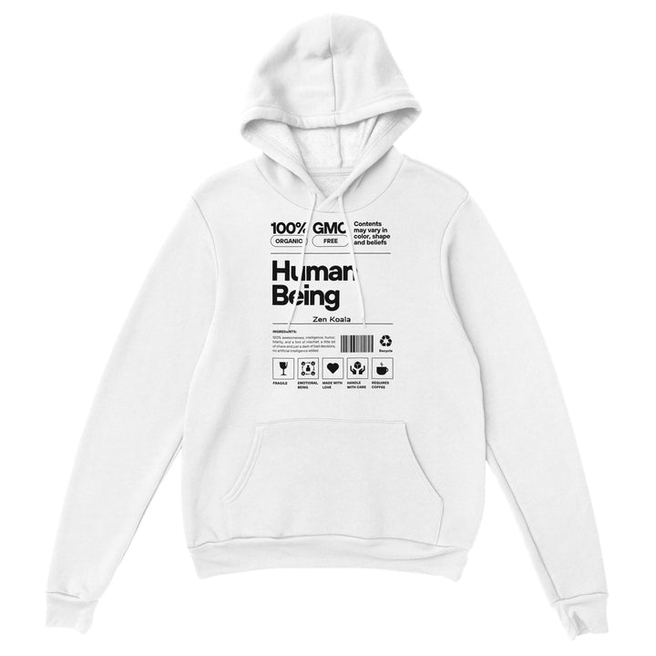 Human Being feel-good hoodie — a human being, not a human doing, Zen Koala Australia