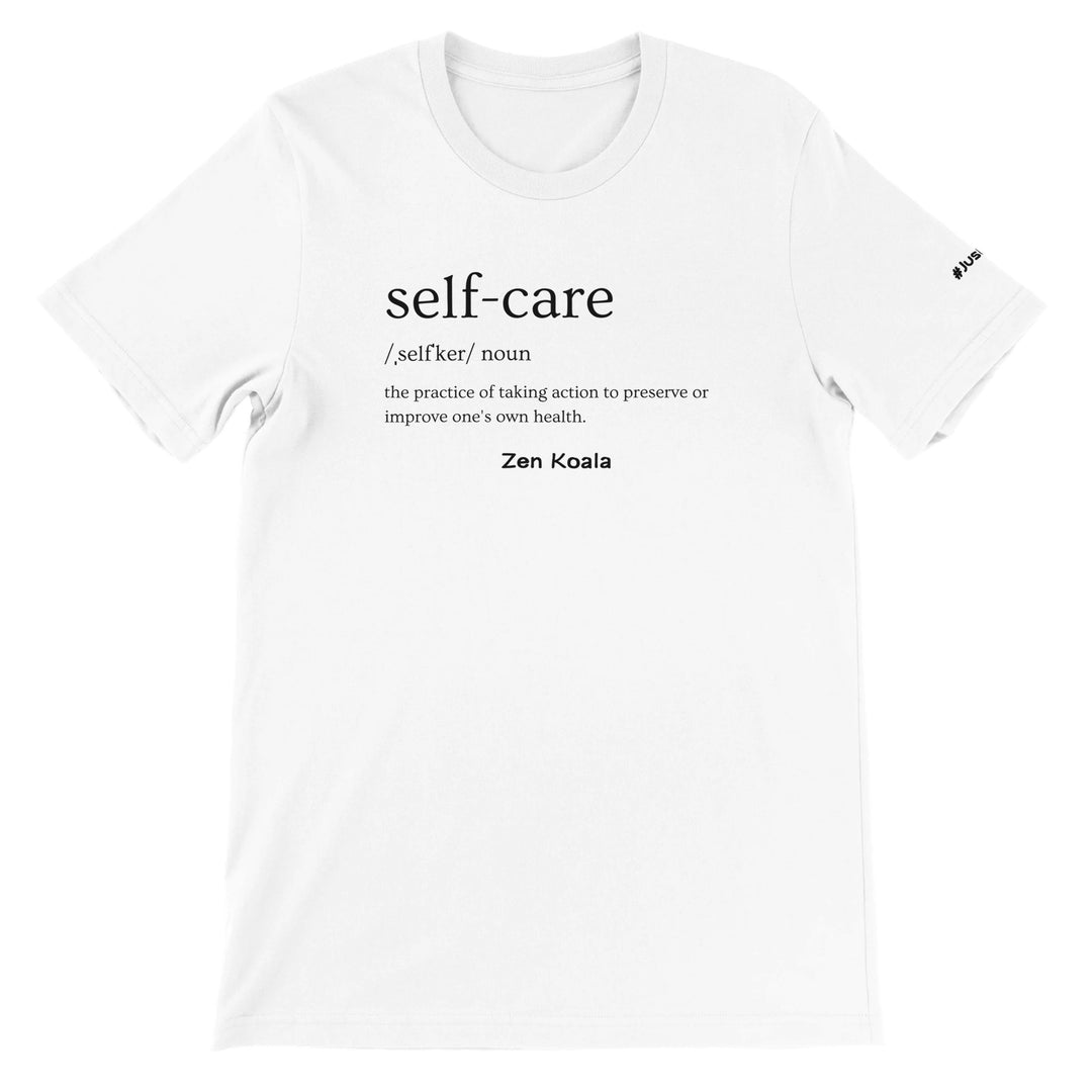 Self Care feel-good tee — rest, boundaries, being a bit kinder to yourself, Zen Koala Australia