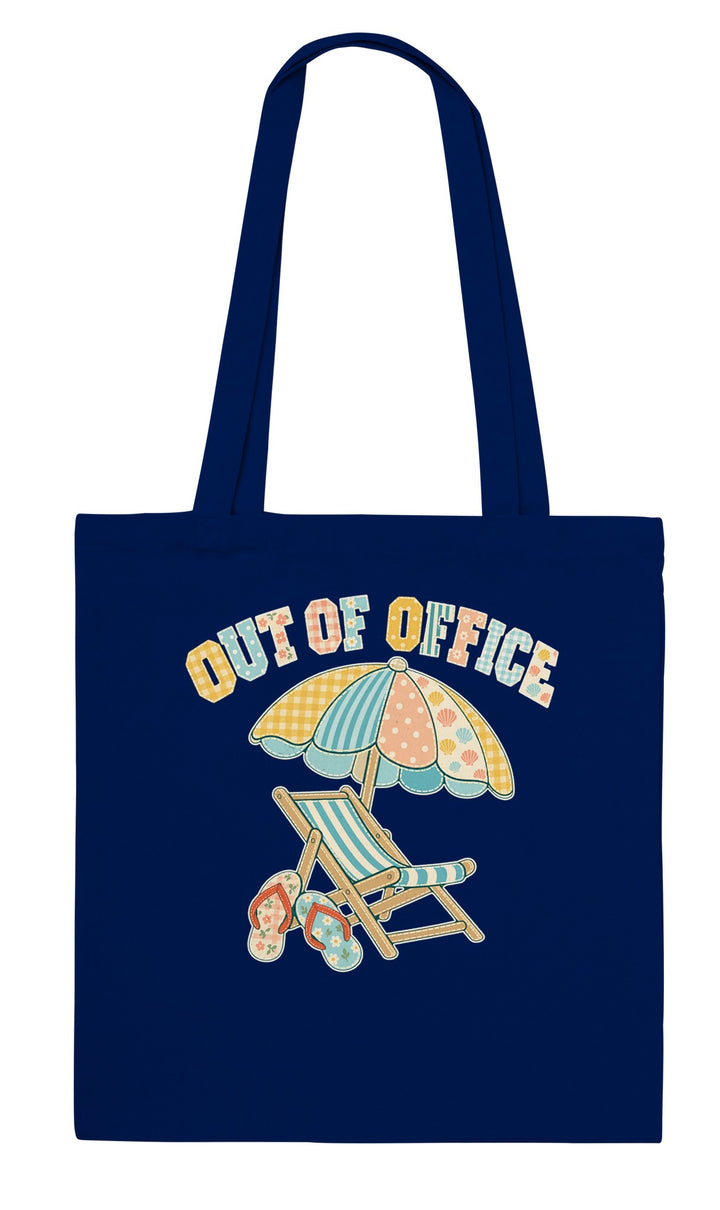 Out of Office Beach feel-good tote bag in navy, Zen Koala Australia