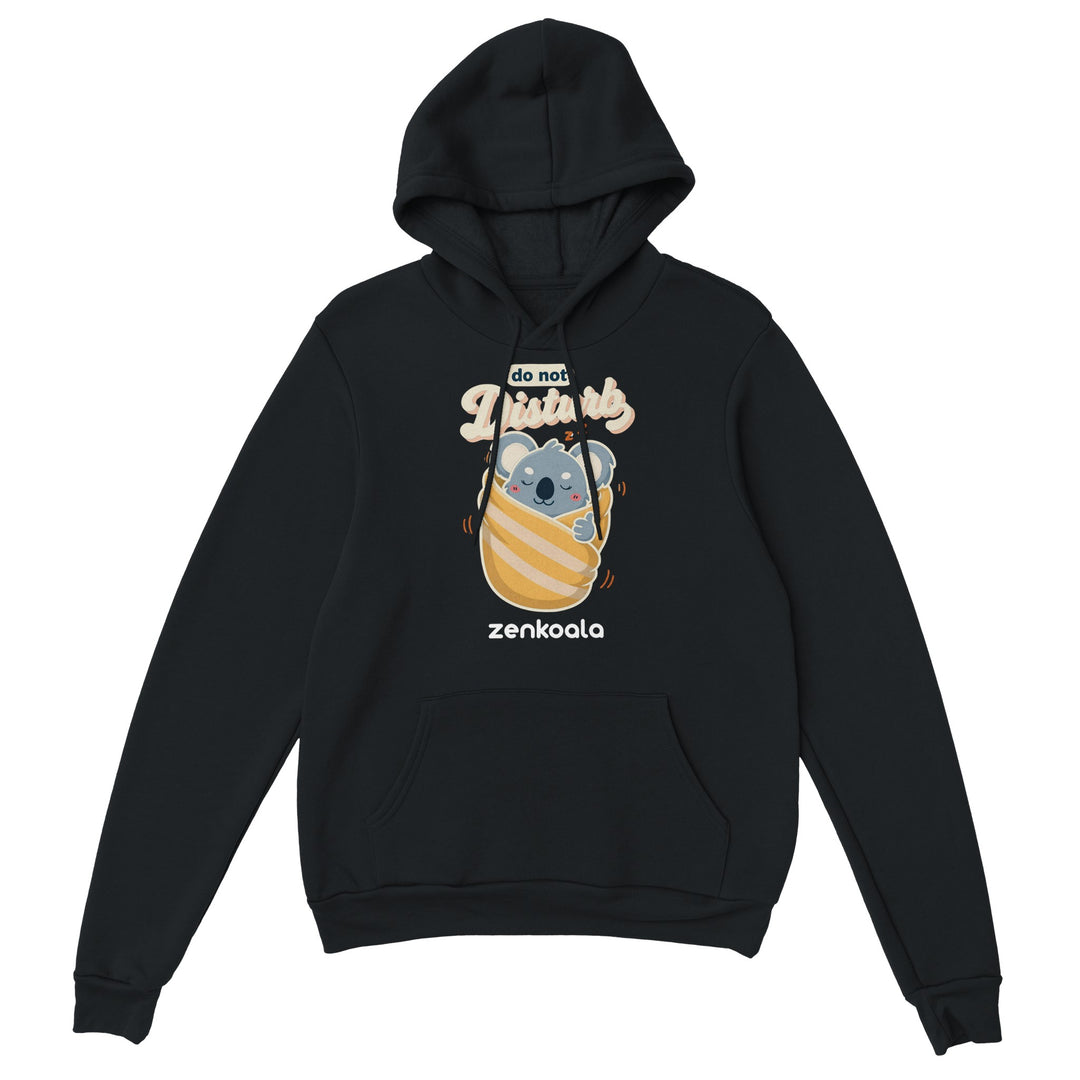 Do Not Disturb Koala feel-good hoodie in Black — Zen Koala Australia