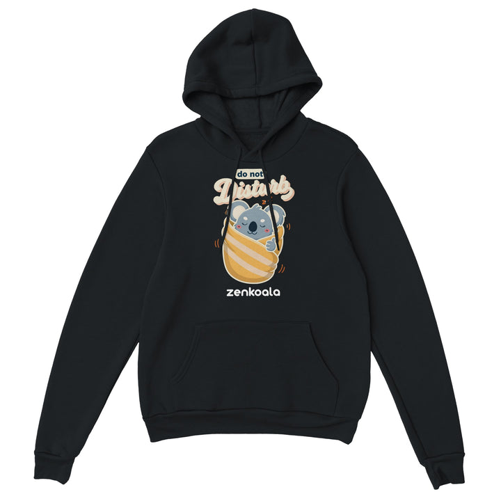 Do Not Disturb Koala feel-good hoodie in Black — Zen Koala Australia