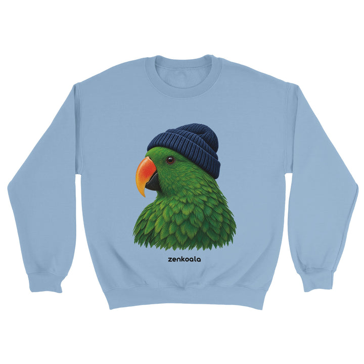 Parrot Beanie feel-good sweatshirt in light blue, Zen Koala Australia