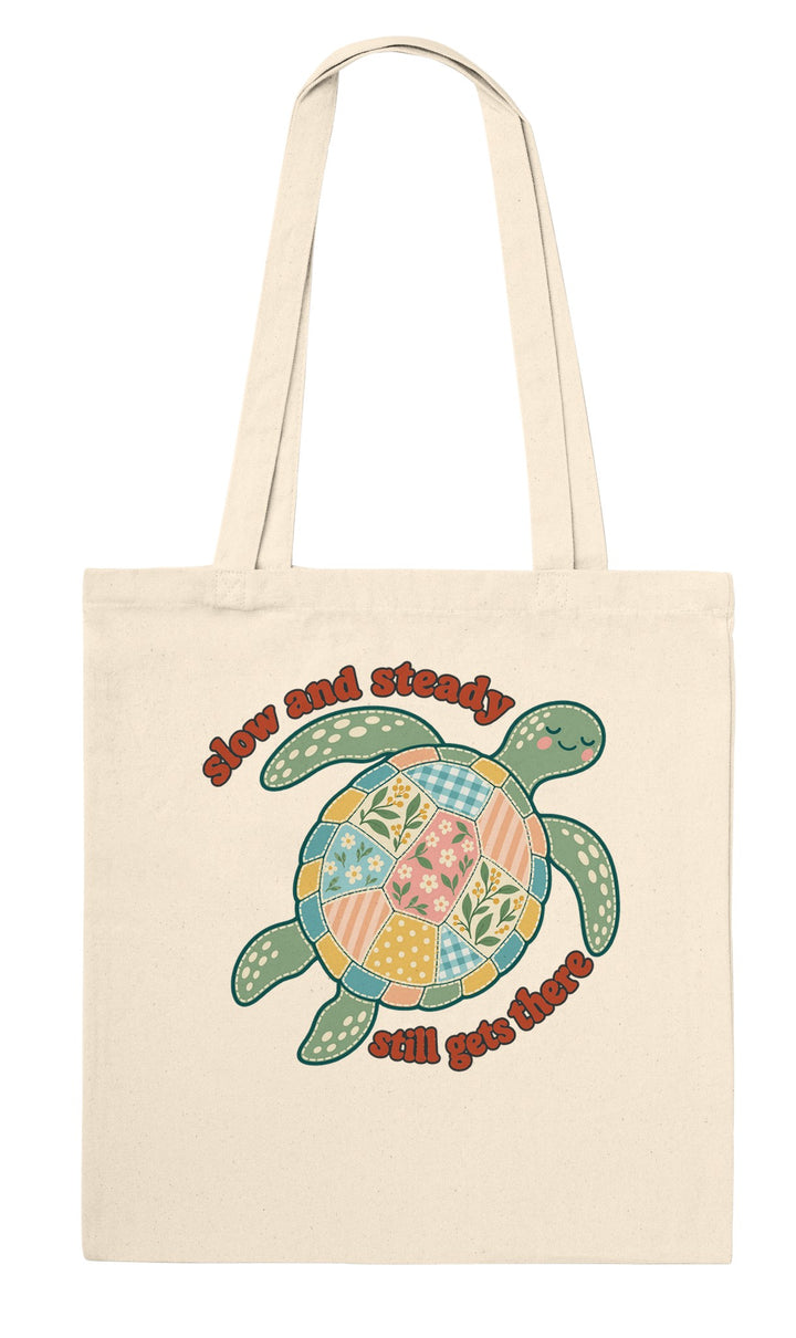 Back of the Slow and Steady Turtle tote bag: zenkoala.com.au, Zen Koala Australia