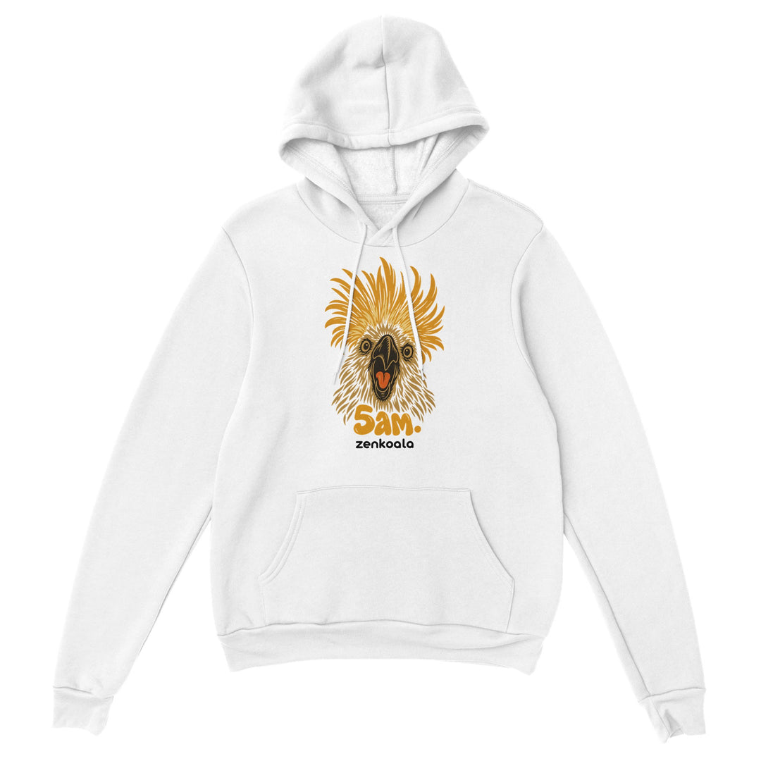 5am feel-good hoodie in white, Zen Koala Australia