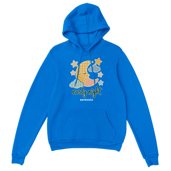 Early Night Moon feel-good hoodie in royal, Zen Koala Australia