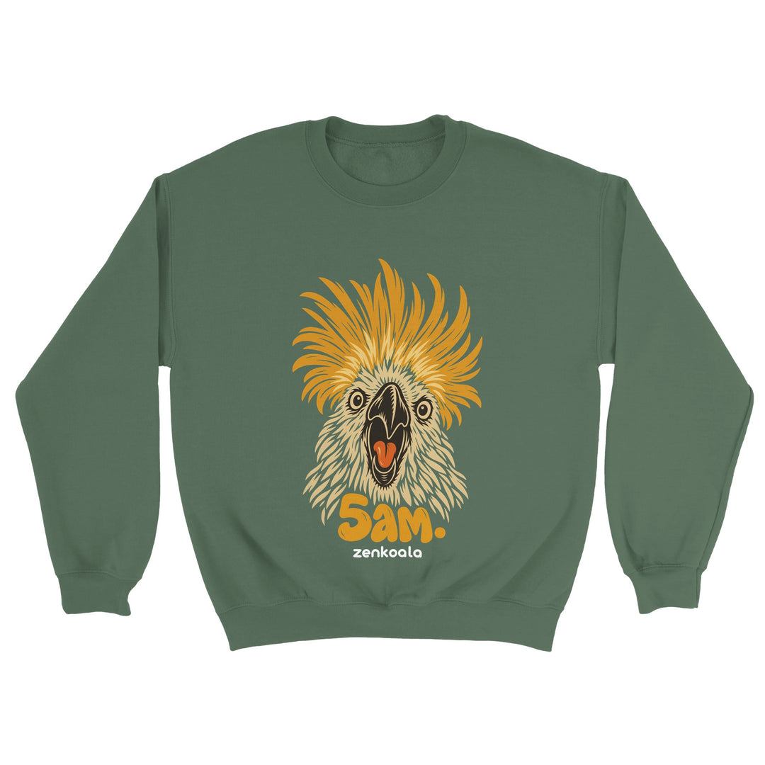5am feel-good sweatshirt in military green, Zen Koala Australia