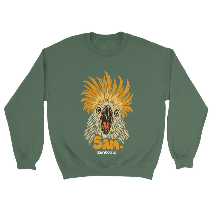 5am feel-good sweatshirt in military green, Zen Koala Australia