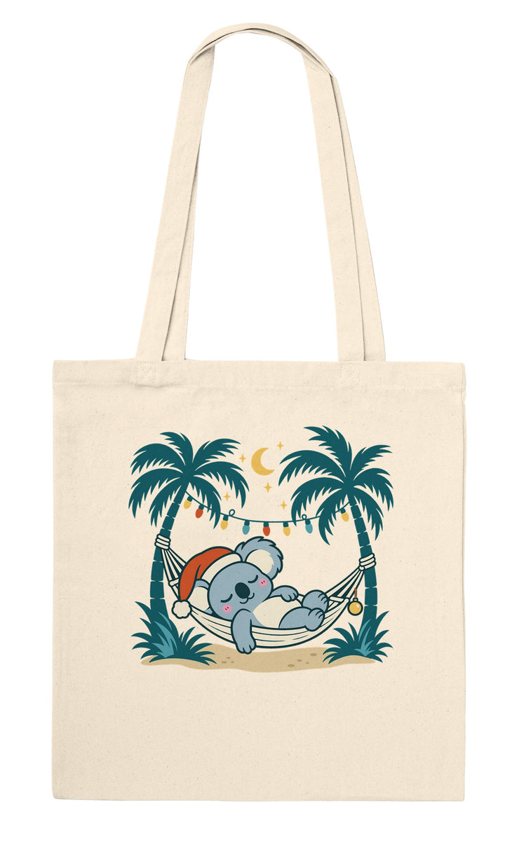 Koala Santa Hammock feel-good tote bag in natural, Zen Koala Australia