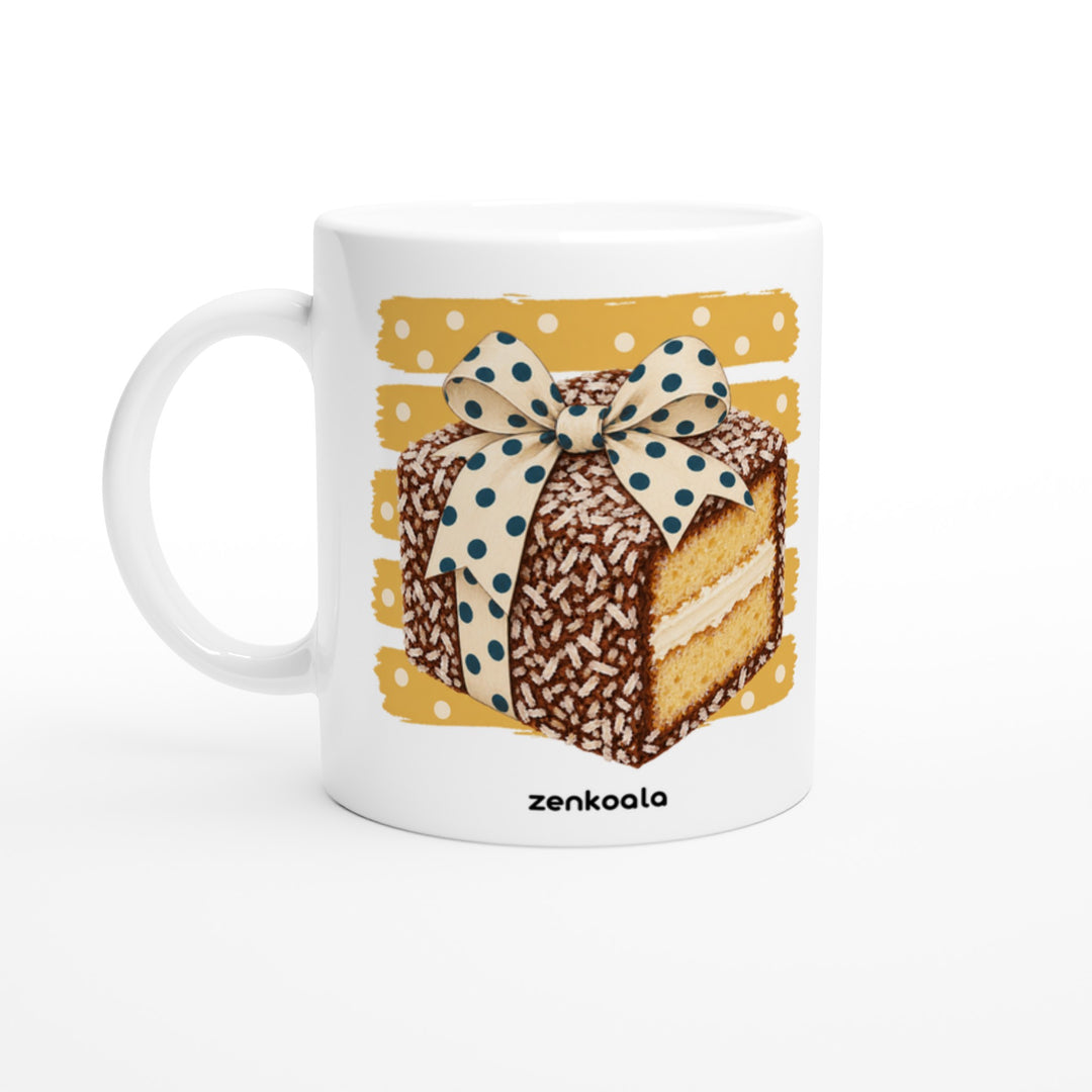Lamington mug in all white, Zen Koala Australia