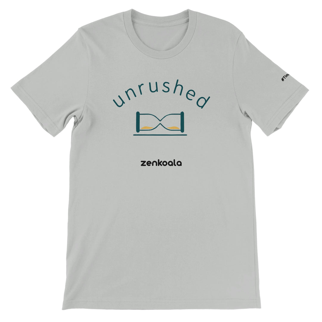 Unrushed feel-good tee in silver — Zen Koala Australia