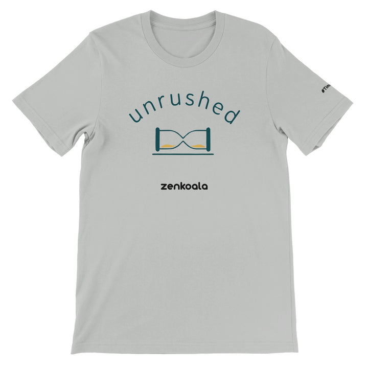 Unrushed feel-good tee in silver — Zen Koala Australia