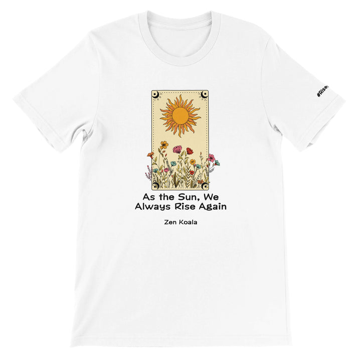 As The Sun feel-good t-shirt in white — Zen Koala Australia