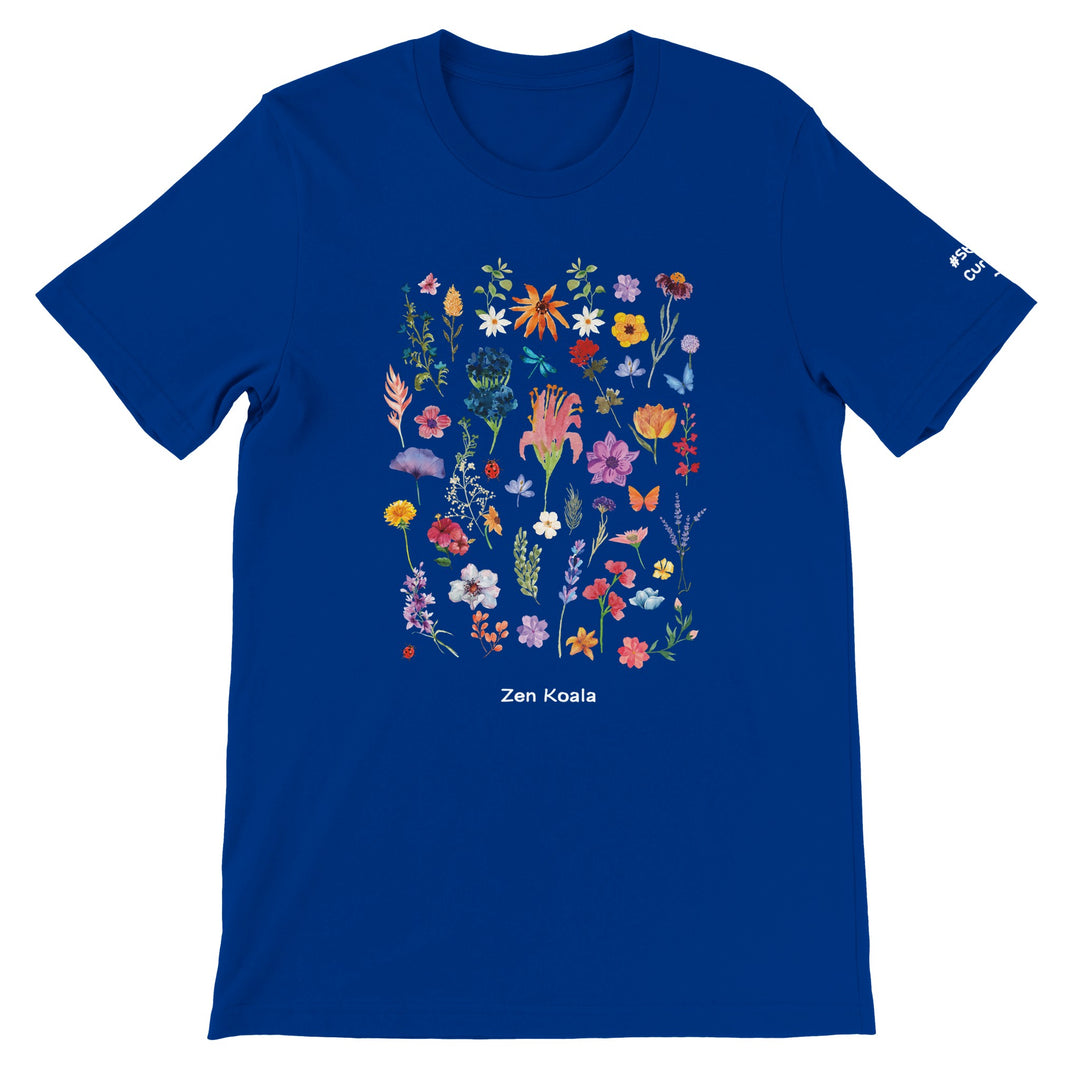 Stay Wild feel-good t-shirt in true royal blue — Zen Koala Australia