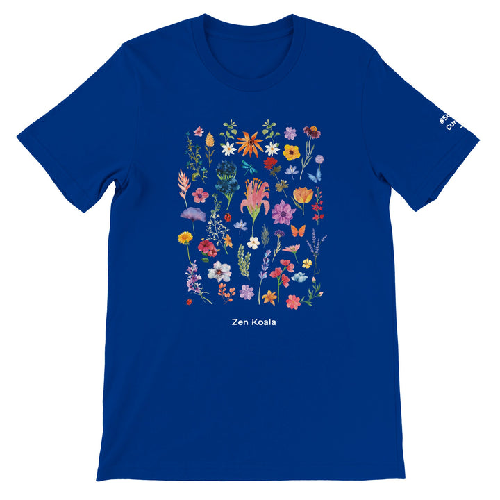 Stay Wild feel-good t-shirt in true royal blue — Zen Koala Australia