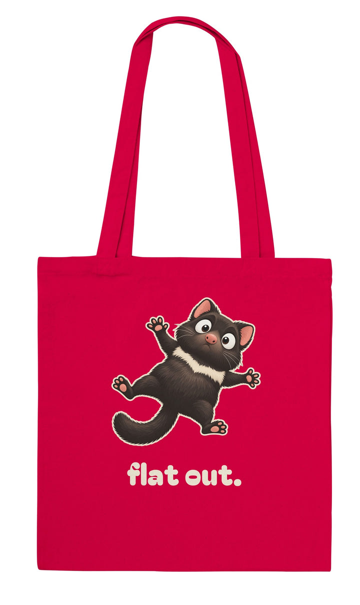 Flat Out feel-good tote bag in red, Zen Koala Australia