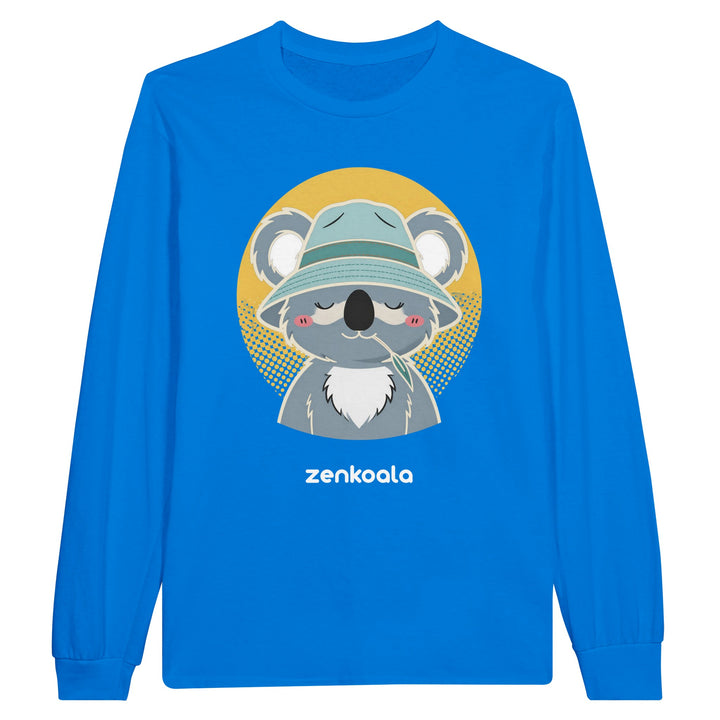 Koala Zinc and Bucket Hat long sleeve tee in royal — Zen Koala Australia