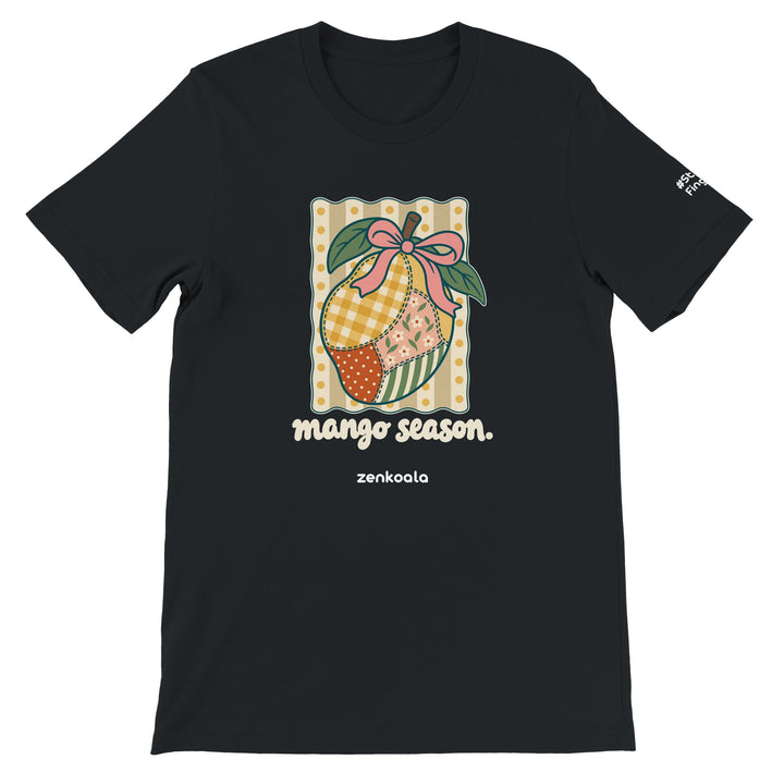 Mango Season feel-good tee in black, Zen Koala Australia