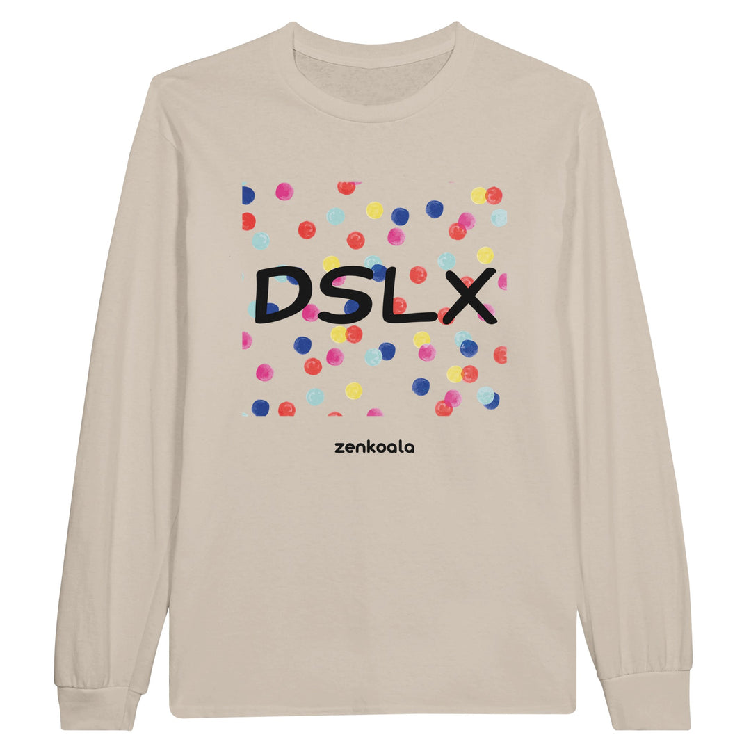 Dyslexia is my SuperPower feel-good long sleeve tee in sand, Zen Koala Australia