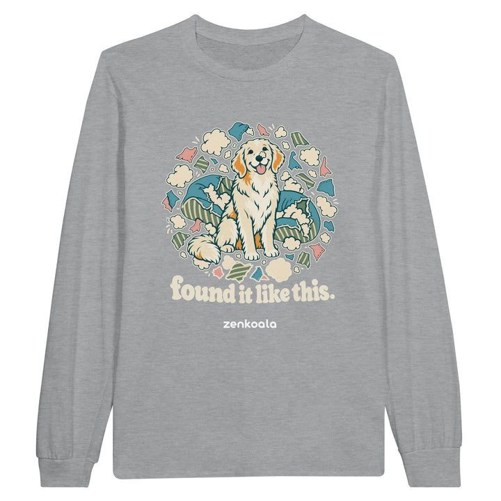 Found It Like This feel-good long sleeve tee in sports grey, Zen Koala Australia