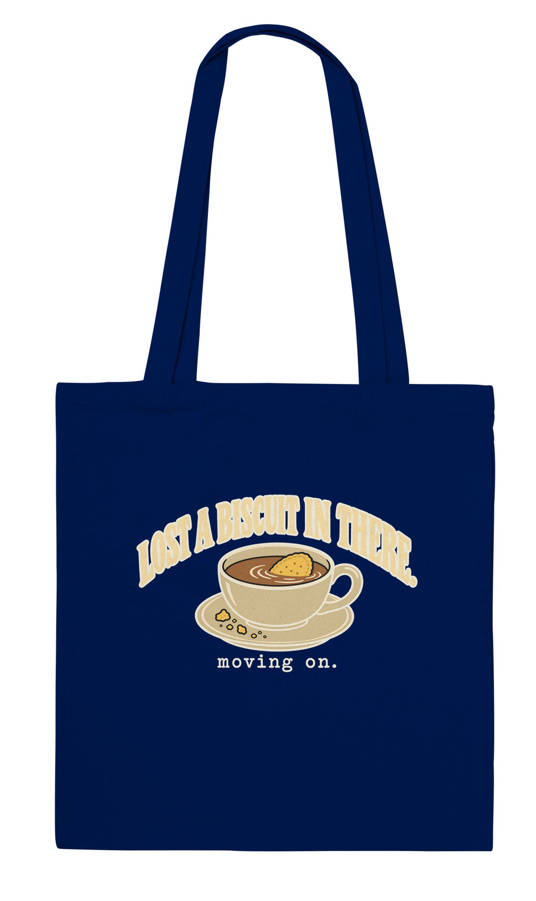 Lost a Biscuit in There feel-good tote bag in navy, Zen Koala Australia
