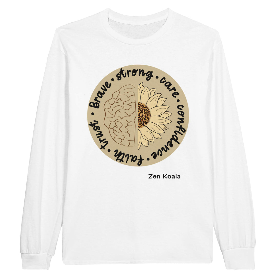 Be Brave feel-good long sleeve tee — for the quiet kind of brave, Zen Koala Australia
