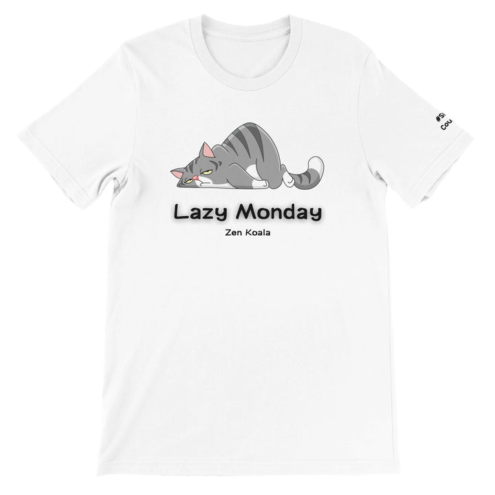 Lazy Monday feel-good t-shirt in white — Zen Koala Australia