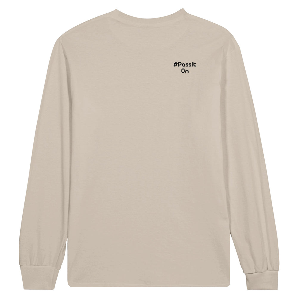 Back shoulder: #PassItOn, Zen Koala Australia feel-good clothing