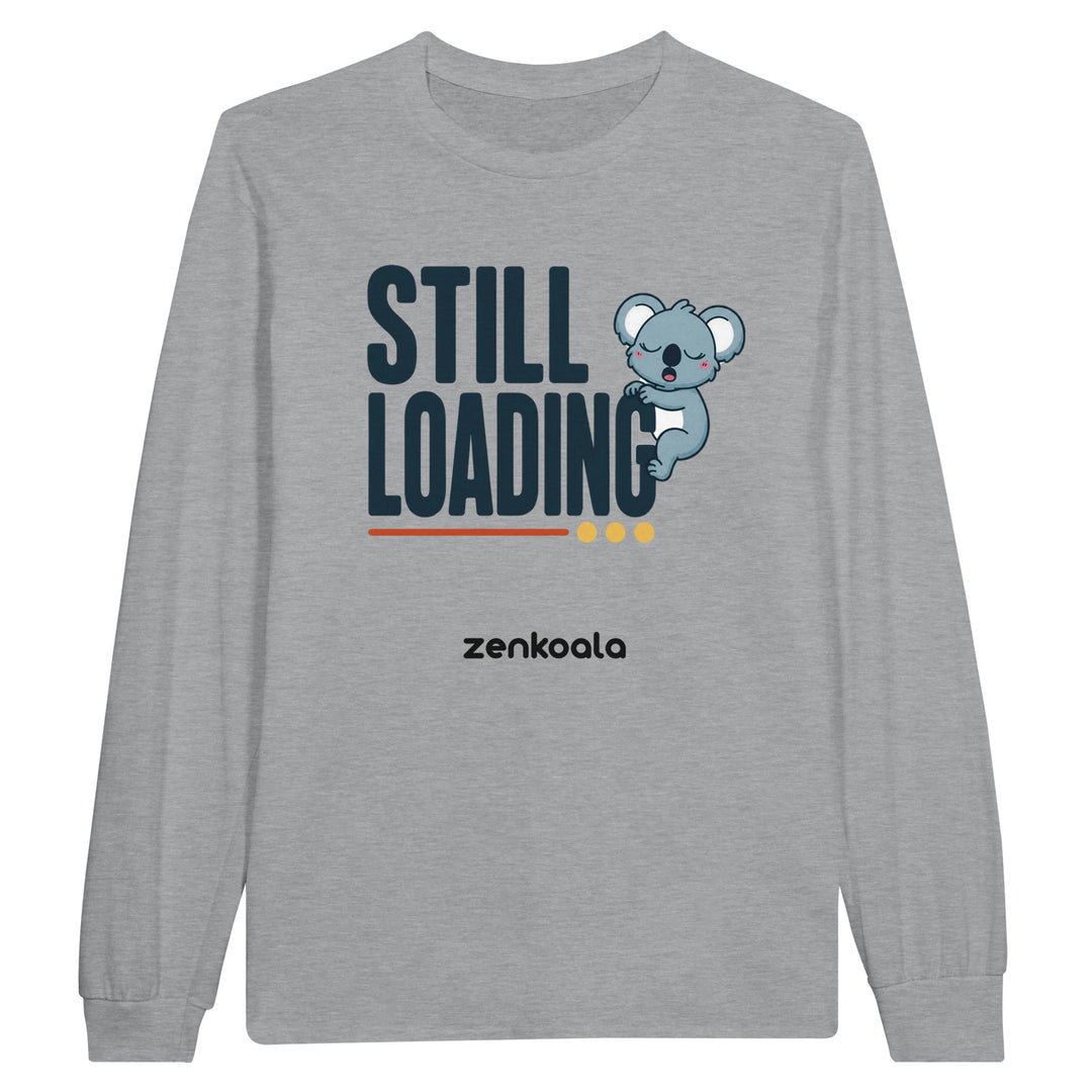 Still Loading Koala long sleeve tee in sports grey — Zen Koala Australia
