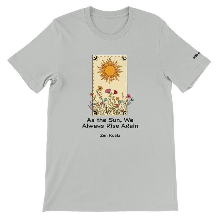 As The Sun feel-good t-shirt in silver — Zen Koala Australia