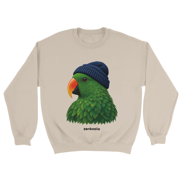 Parrot Beanie feel-good sweatshirt in sand, Zen Koala Australia