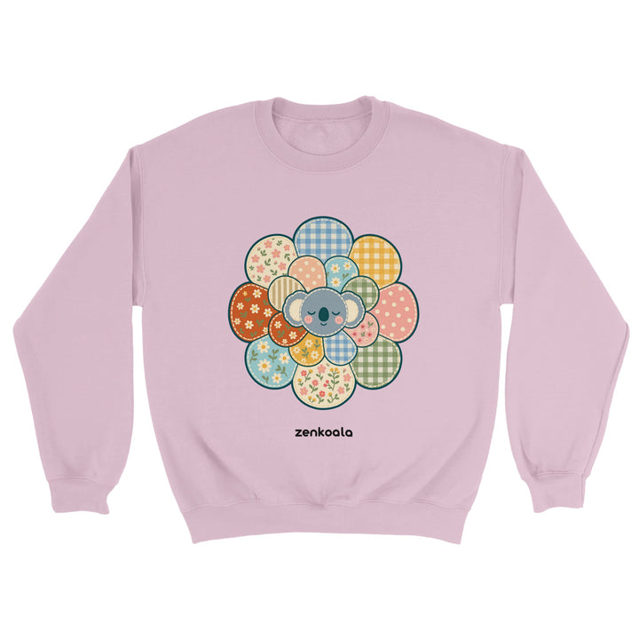 Zen Mandala Flower feel-good sweatshirt in light pink, Zen Koala Australia