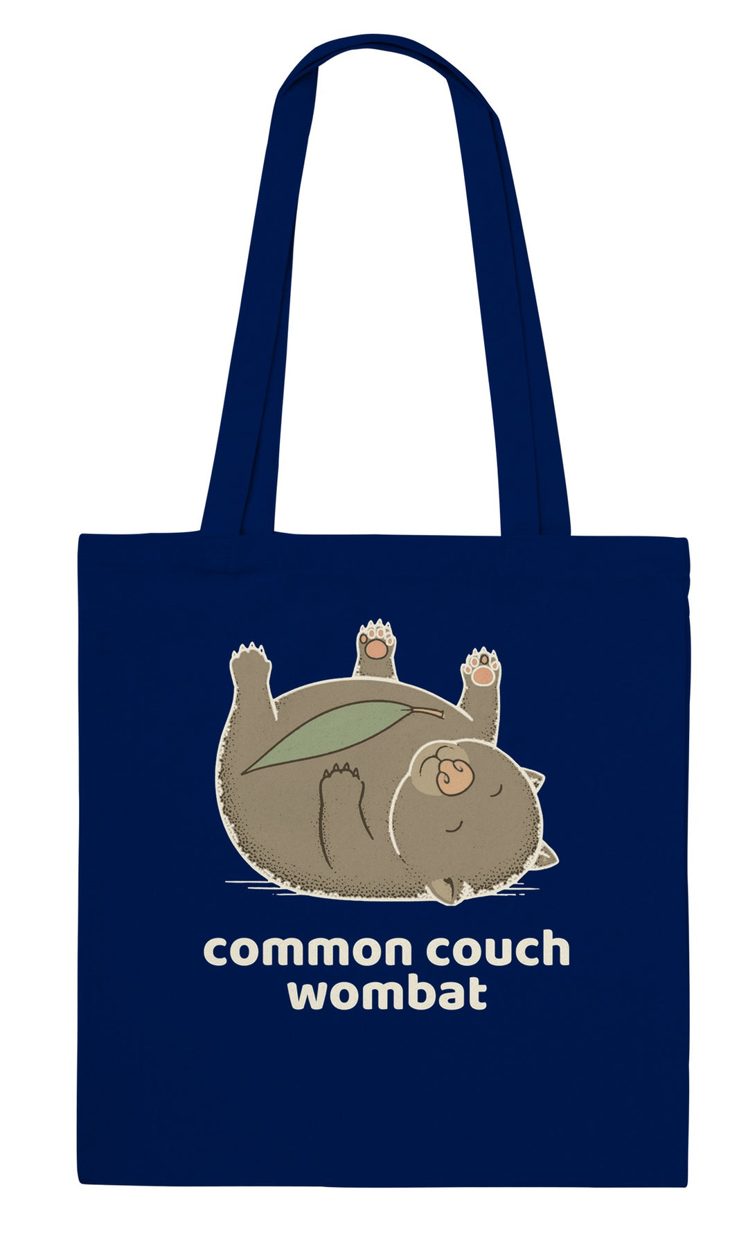Common Couch Wombat feel-good tote bag in navy, Zen Koala Australia