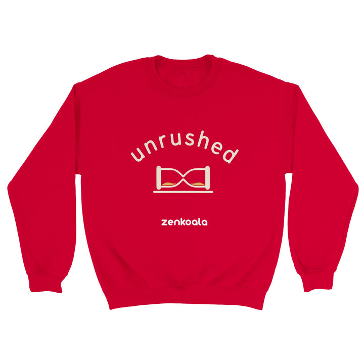 Unrushed feel-good sweatshirt in red — Zen Koala Australia