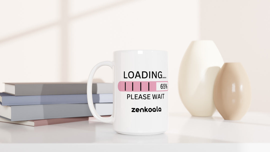 Loading 15oz mug beside books and vases, Zen Koala Australia