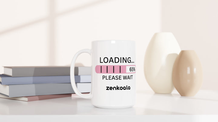 Loading 15oz mug beside books and vases, Zen Koala Australia