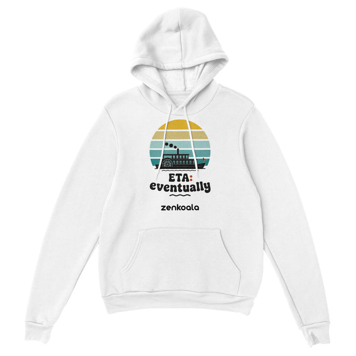 ETA Eventually feel-good hoodie in White — Zen Koala Australia