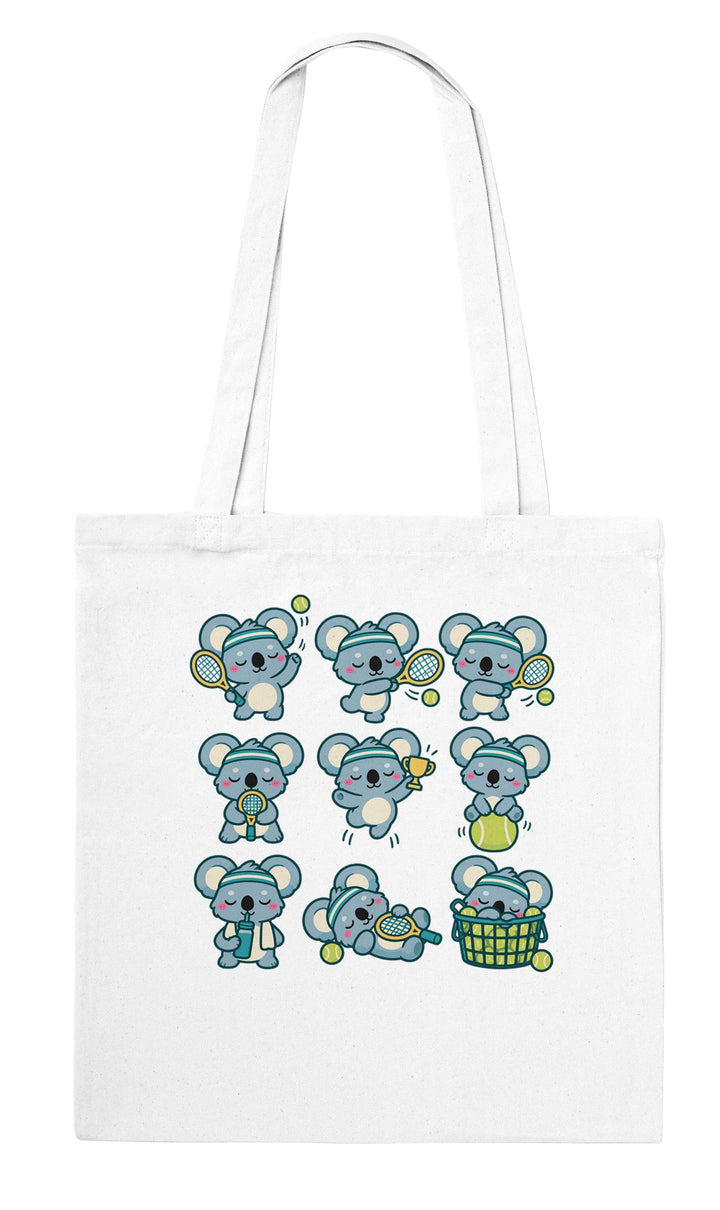 Back of the Tennis Koalas tote bag: zenkoala.com.au, Zen Koala Australia