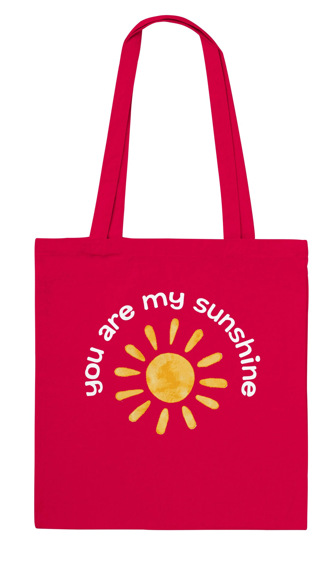 You Are My Sunshine feel-good tote bag in red, Zen Koala Australia