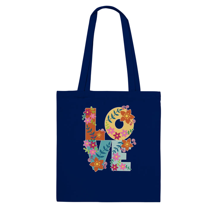 Love feel-good tote bag in navy, Zen Koala Australia