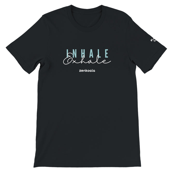Exhale feel-good tee in black, Zen Koala Australia